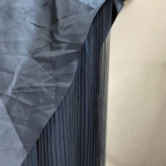 Adrianna Papell Satin Maxi Dress Blue - Picture 7 of 11